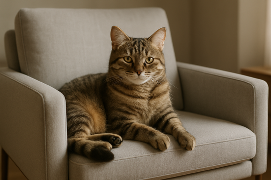 gato en un sillon