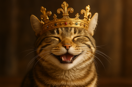 gato muy feliz