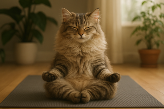 gato en posicion de lotus