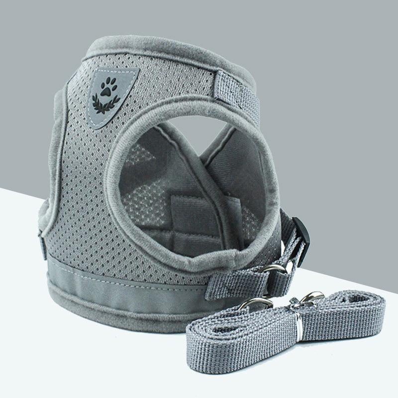 Breathable Mesh Pet Leash With Reflective Design And Matching Belt-5