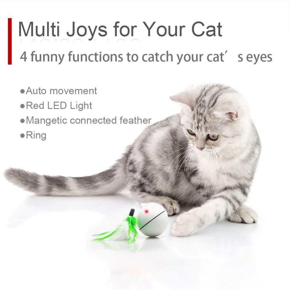 Explosive Cat Jumping Ball Electric Pet LED 360 Rotation Flash Ball Funny Toy Home Pet Dog Cat Interactive Laser Ball Light Toys-2